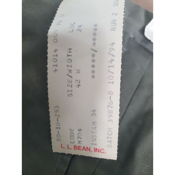 L.L. Bean Men's Dress Pants Size 42W Inseam 34 Gray Cotton - Picture 2 of 4